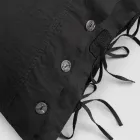 Obdélníkový povlak na polštář v bílé nebo černé povlečení s knoflíky a tkaničkami - Agora Viadurini