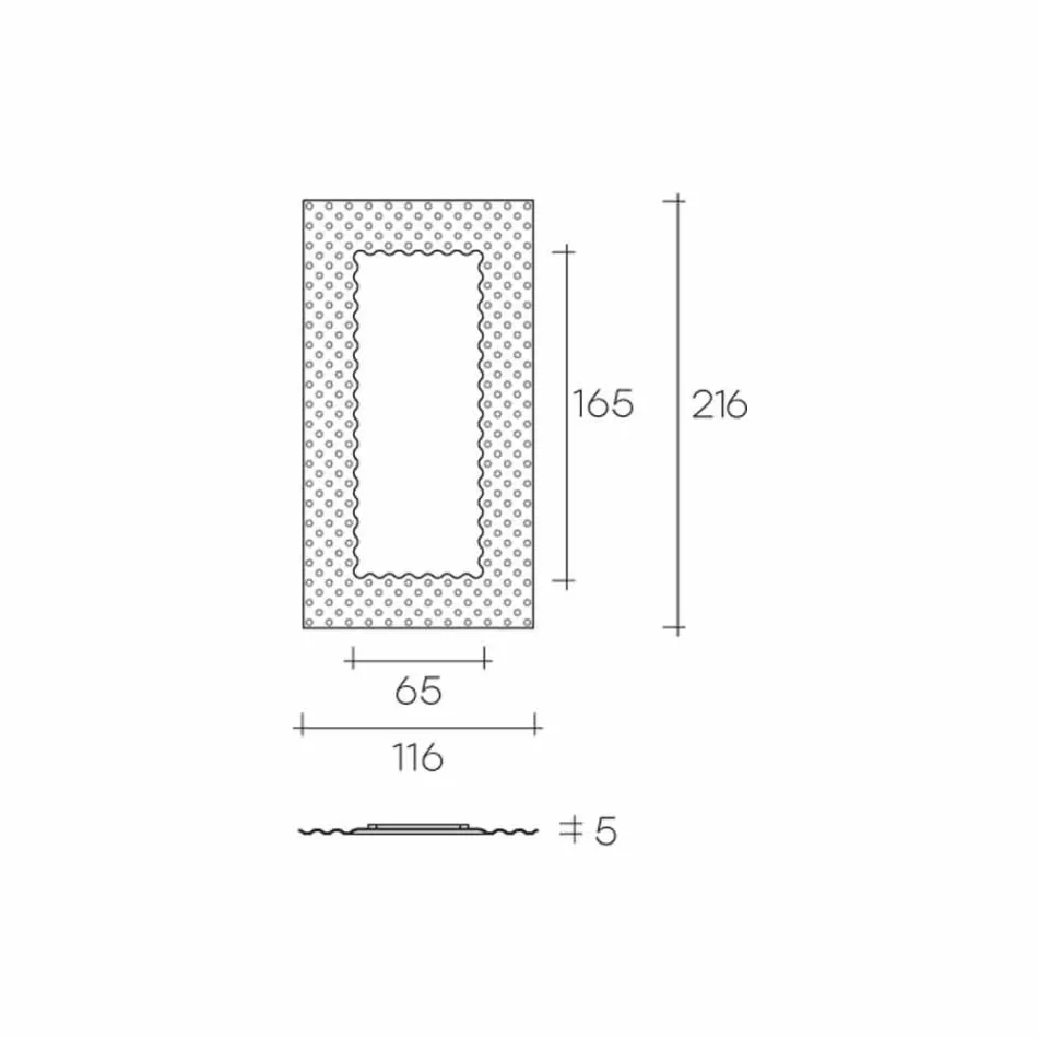 Fiam Italia Pop moderní nástěnné / podlahové zrcadlo 216x116cm vyrobené v Itálii Viadurini