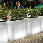 Dvoubarevný polyethylenový světelný květináč vyrobený v Itálii - Barbia Viadurini