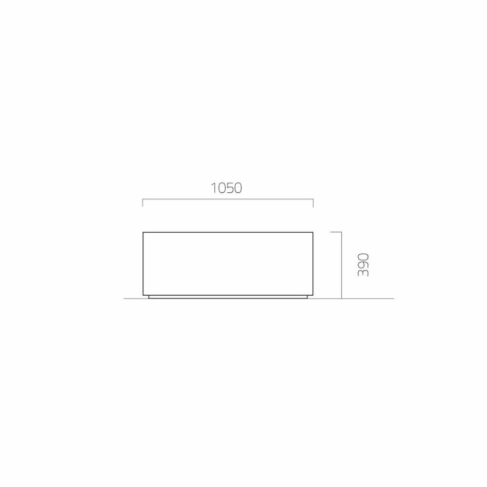 Kulatý / obdélníkový zahradní květináč z oceli vyrobený v Itálii - Philly Viadurini