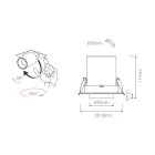 Fotoprojektorové LED vestavné stropní svítidlo pro interiéry v hliníku - Etruscan Viadurini