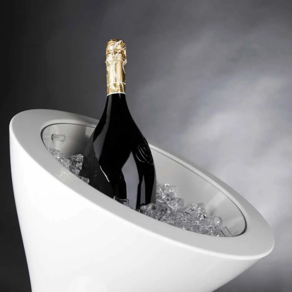 Podlahový Frappeuse z bílého polyetylénu Made in Italy - Bratislava Viadurini