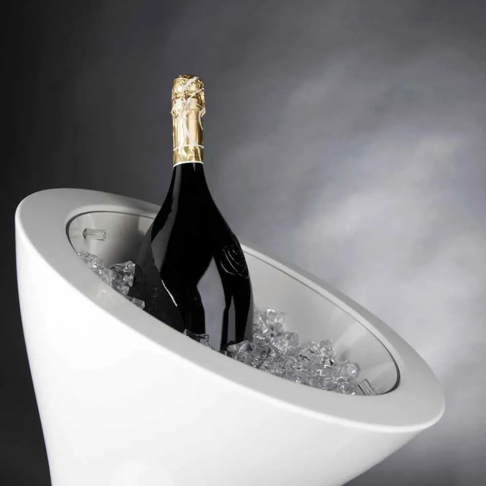 Podlahový Frappeuse z bílého polyetylénu Made in Italy - Bratislava Viadurini