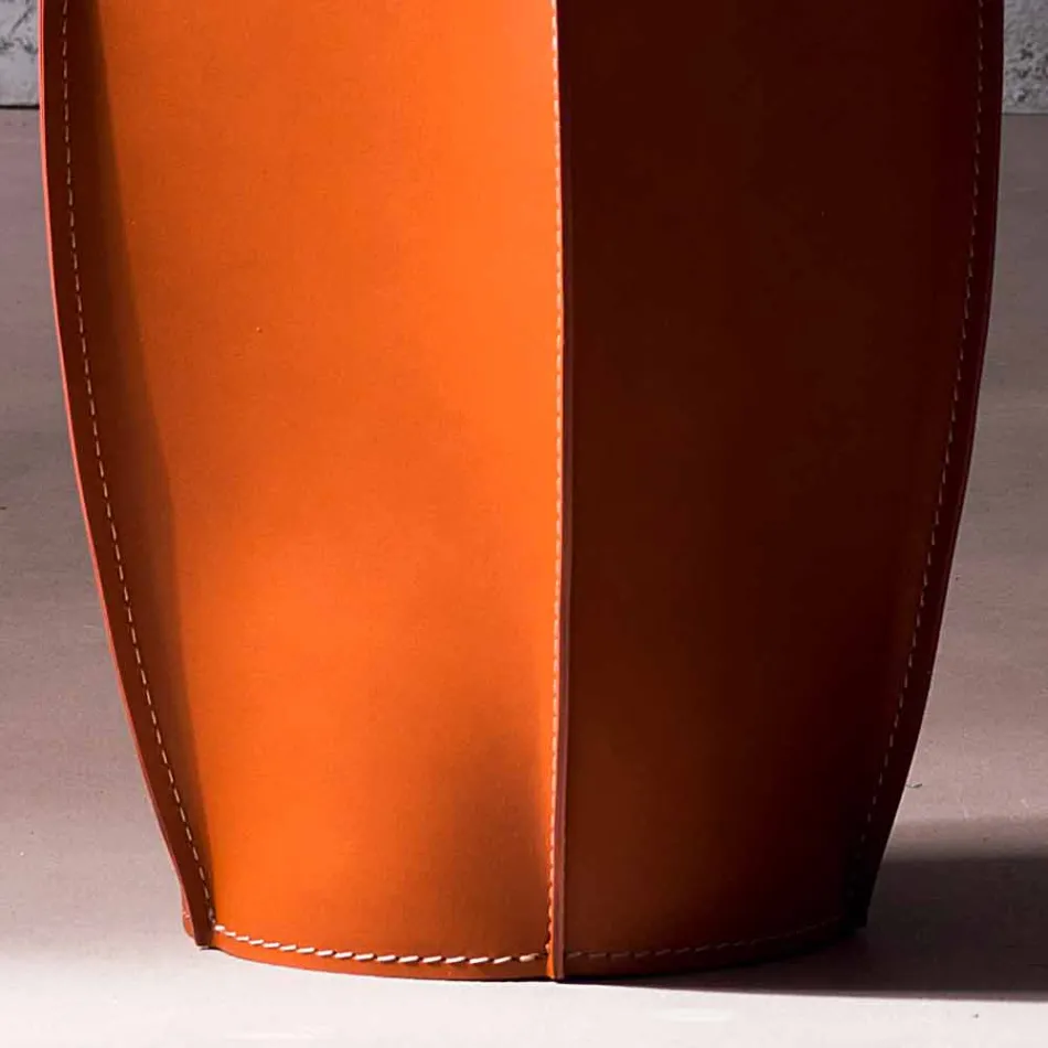 Designový odpadový kufr z regenerované kůže Poligiono vyrobený v Itálii Viadurini