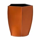 Designový odpadový kufr z regenerované kůže Poligiono vyrobený v Itálii Viadurini