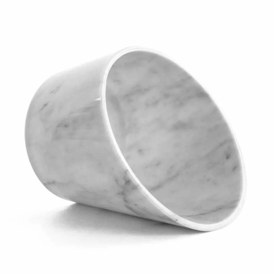 Víno nebo šampaňské Glacette v bílém mramoru Carrara Vyrobeno v Itálii - Ciotti Viadurini