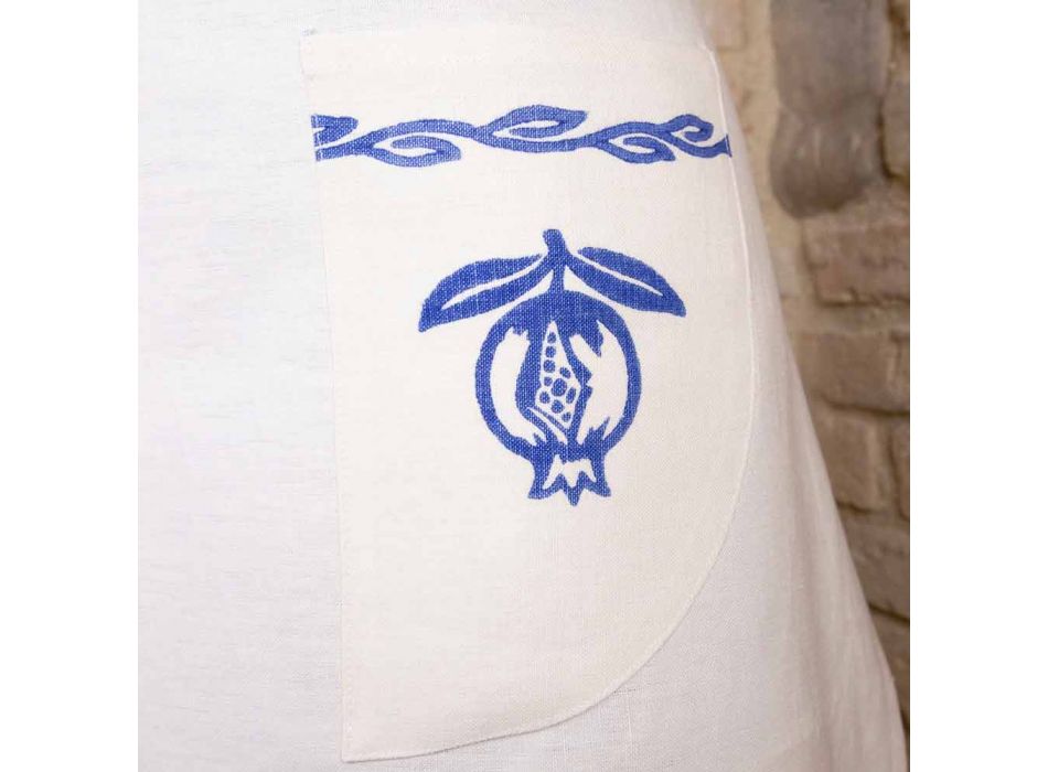 Italská ručně vyráběná plátěná zástěra z jednoho kusu - značky Viadurini