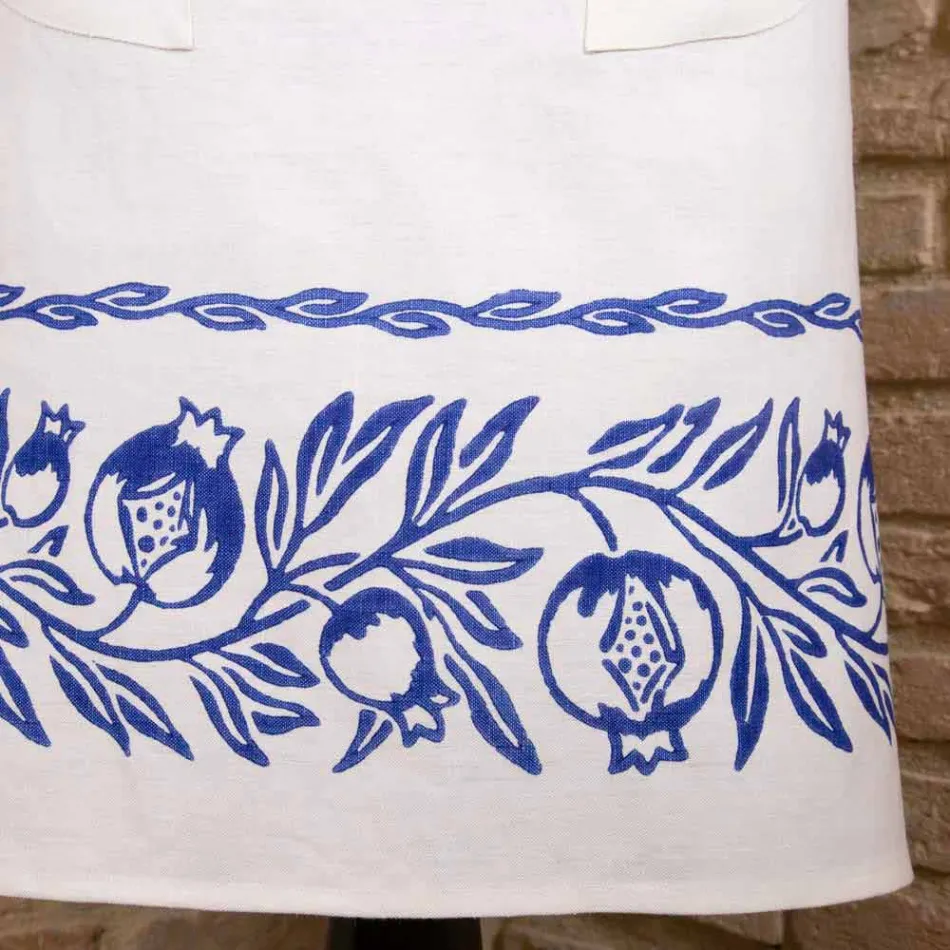 Italská ručně vyráběná plátěná zástěra z jednoho kusu - značky Viadurini