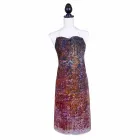 Italská ručně vyráběná zástěra v bavlně s ruční uměleckou grafikou - značky Viadurini