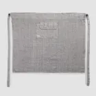 Antracitově šedá lněná kuchyňská zástěra Nízký model s kapsou - Flick Viadurini