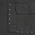 Černá lněná kuchyňská zástěra s krystaly Nízký model s kapsou - Click Viadurini