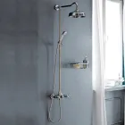 Duplexní mosazná sprchová skupina Classic se sprchovou hlavicí 3 velikosti - Ercolina Viadurini