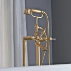 Podlahová vanová jednotka s ruční sprchou a flexibilní hadicí Made in Italy - Milano Viadurini