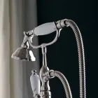 Podlahová vana s držákem ručníků a ruční sprchou Made in Italy - Turín Viadurini