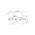 Vintage Design Mosazná vanová skupina vyrobená v Itálii - Klarisa Viadurini