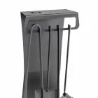 Sada 4 designových ocelových krbových nástrojů Made in Italy - Chandler Viadurini