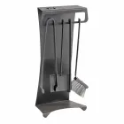 Sada 4 designových ocelových krbových nástrojů Made in Italy - Chandler Viadurini