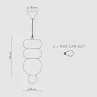 3-prvková keramická lampa různých tvarů Made in Italy - Bumbum Viadurini