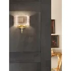 Klasická italská řemeslná skleněná nástěnná lampa se stínidlem - Magrena Viadurini