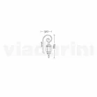 Venkovní nástěnná lampa z tlakového odlitku vyrobeného v Itálii, Anika Viadurini