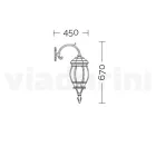 Venkovní nástěnné svítidlo ve vintage stylu z hliníku Made in Italy - Leona Viadurini