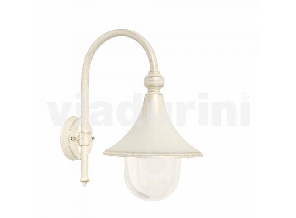 Bílá hliníková nástěnná lampa vyrobená v Itálii, Anusca Viadurini