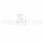 Bílá hliníková nástěnná lampa vyrobená v Itálii, Anusca Viadurini