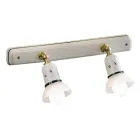 Nástěnná lampa 2 nebo 3 bodová svítidla Mosaz a ručně malovaná keramika - Savona Viadurini