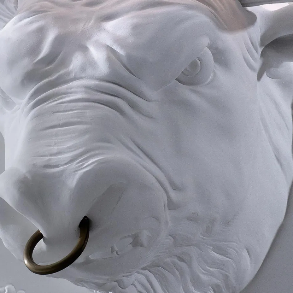 Nástěnná lampa se 2 světly v keramickém designu ve tvaru býka - Marrena Viadurini