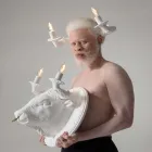 Nástěnná lampa se 2 světly v keramickém designu ve tvaru býka - Marrena Viadurini