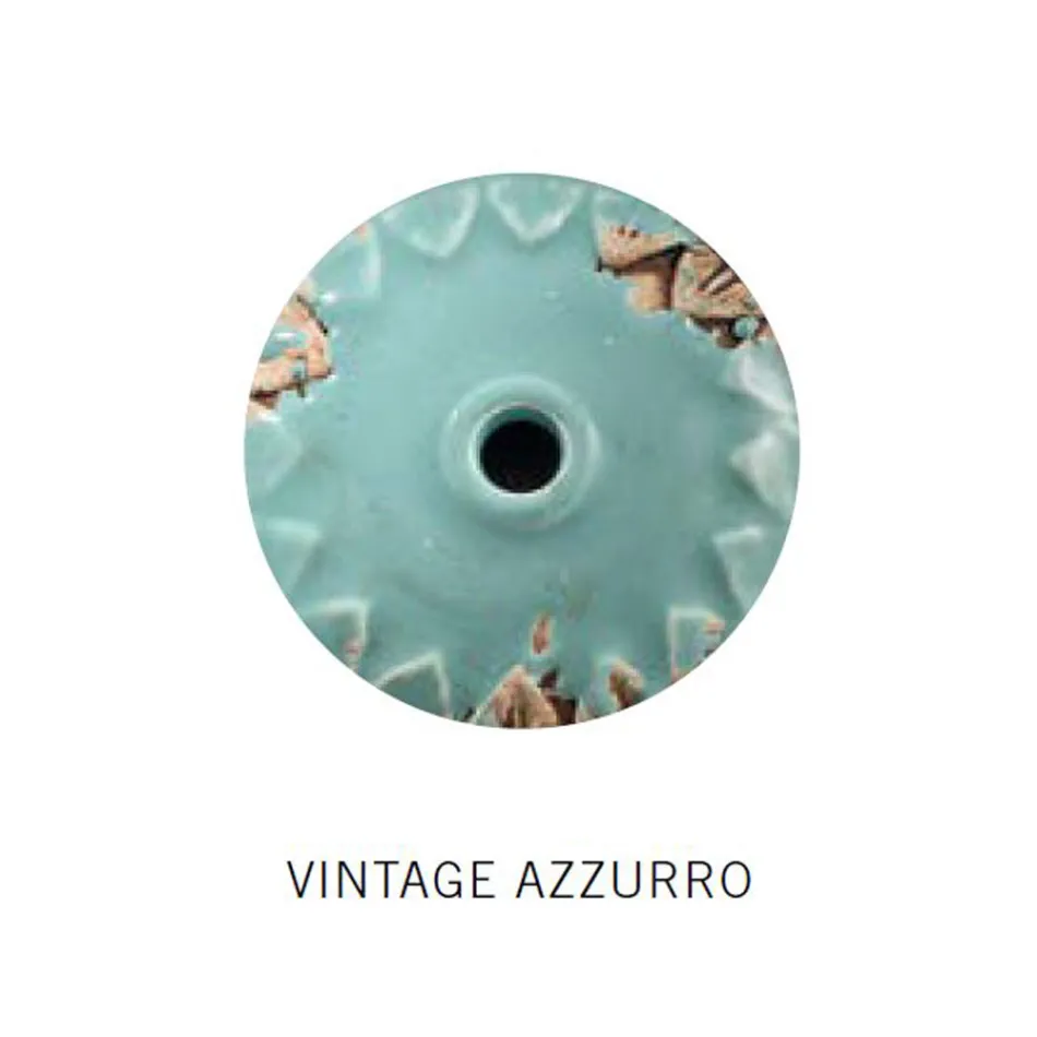 Ručně vyrobená nástěnná lampa Crescent ze železa a keramiky - Vintage Viadurini