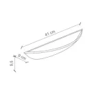 Ručně vyrobená nástěnná lampa Crescent ze železa a keramiky - Vintage Viadurini