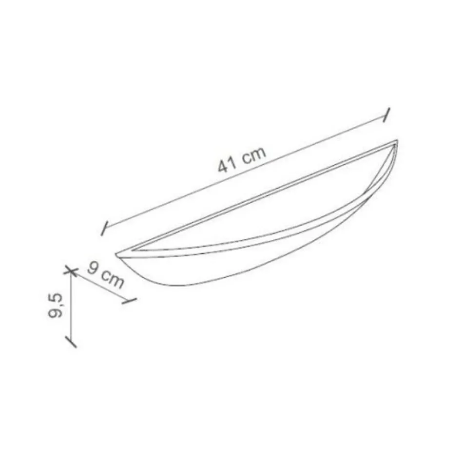 Ručně vyrobená nástěnná lampa Crescent ze železa a keramiky - Vintage Viadurini