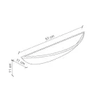 Ručně vyrobená nástěnná lampa Crescent ze železa a keramiky - Vintage Viadurini