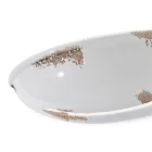 Ručně vyrobená nástěnná lampa Crescent ze železa a keramiky - Vintage Viadurini