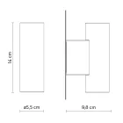 Designové venkovní nástěnné svítidlo v bílém nebo černém hliníku - Leopida Viadurini