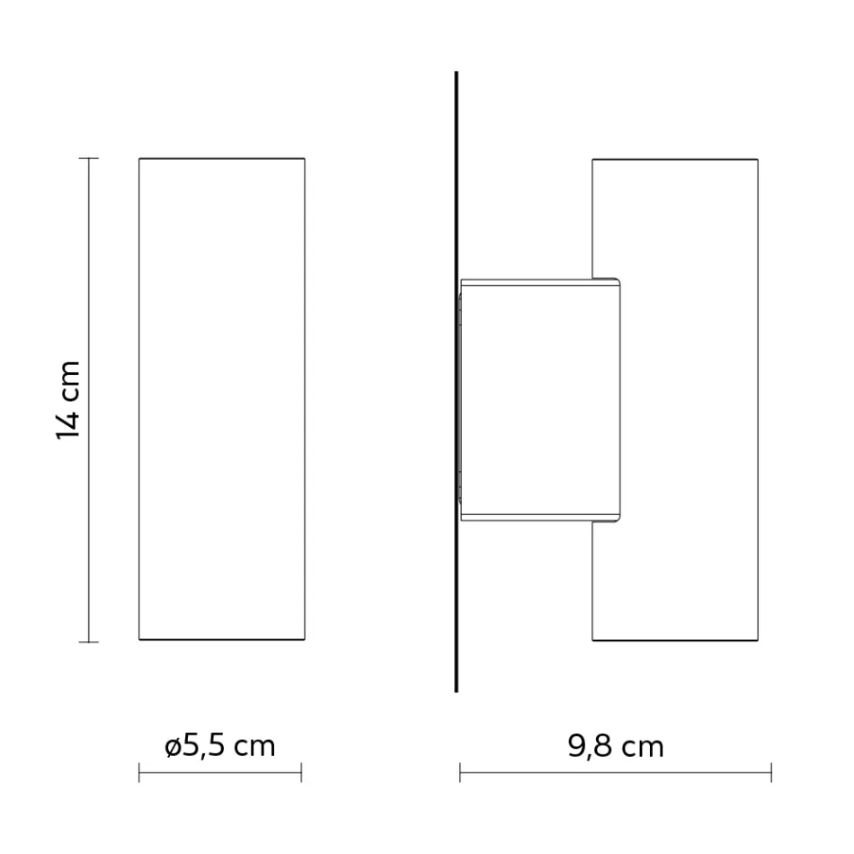 Designové venkovní nástěnné svítidlo v bílém nebo černém hliníku - Leopida Viadurini