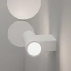 Designové venkovní nástěnné svítidlo v bílém nebo černém hliníku - Leopida Viadurini