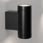 Designové venkovní nástěnné svítidlo v bílém nebo černém hliníku - Leopida Viadurini