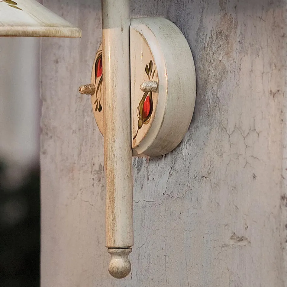 Venkovní nástěnná lampa z ručně malovaného bílého hliníku - Imperia Viadurini