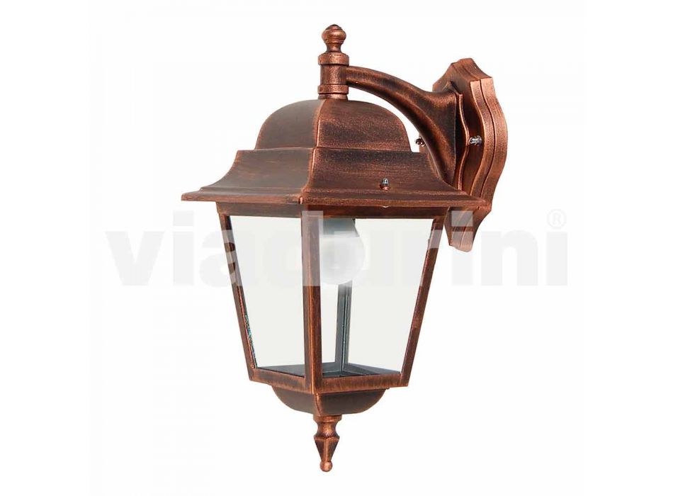 Hliníková zahradní nástěnná lampa vyrobená v Itálii, Aquilina Viadurini