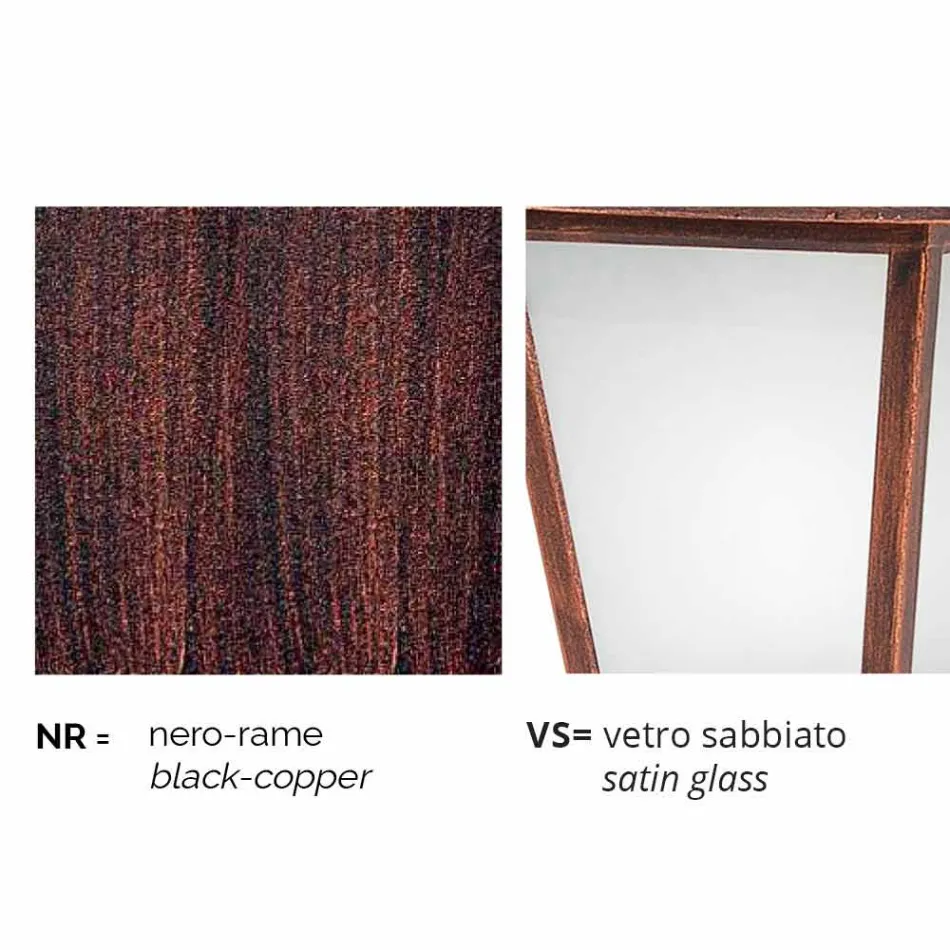 Hliníková zahradní nástěnná lampa vyrobená v Itálii, Aquilina Viadurini