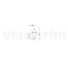 Hliníkové zahradní nástěnné svítidlo vyrobené v Itálii, Aquilina Viadurini