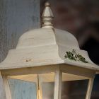Nástěnná lampa z bílého hliníku a ručně malovaná dekorace - Gorizia Viadurini