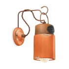 Nástěnné svítidlo vyrobené z keramiky a železa rez Desiree Ferroluce Viadurini