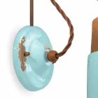 Nástěnné svítidlo vyrobené z keramiky a železa rez Desiree Ferroluce Viadurini