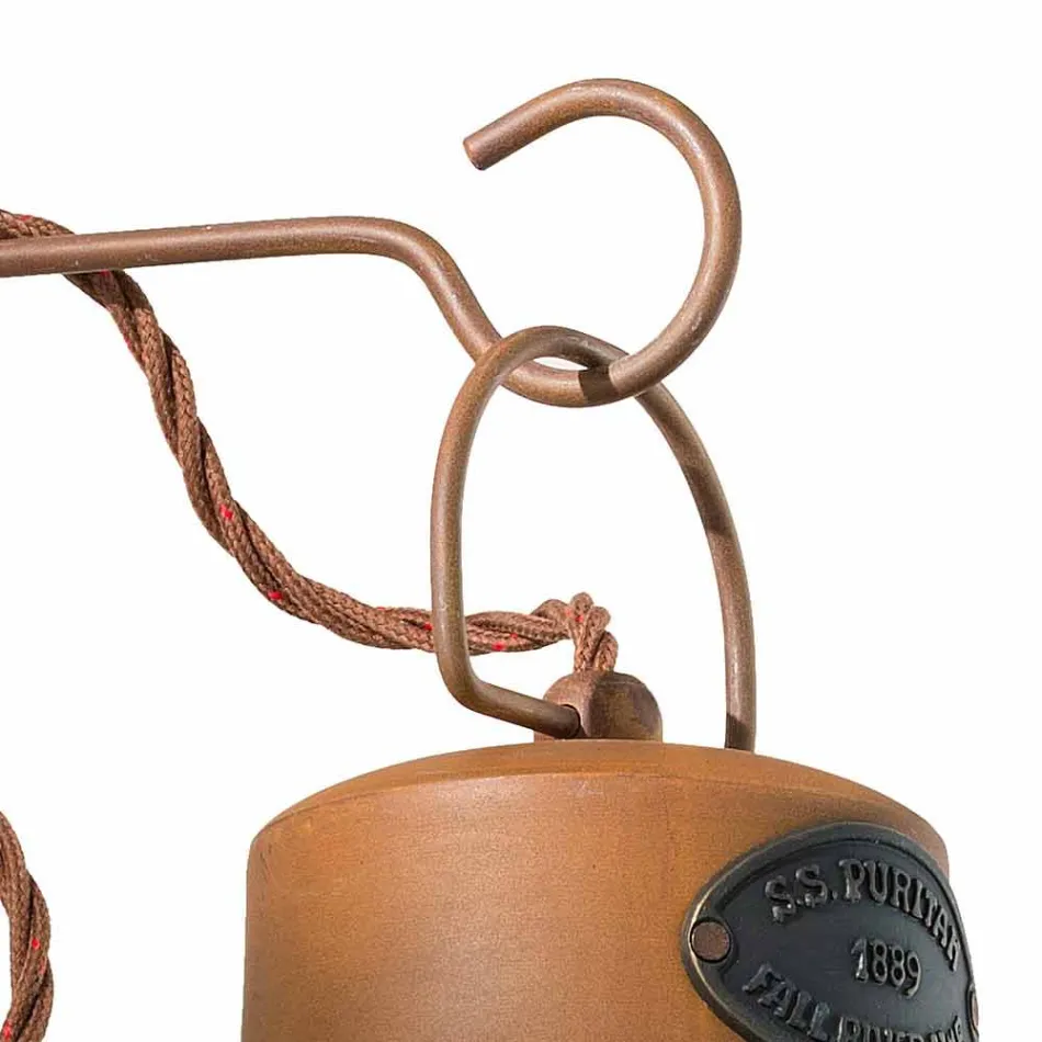 Nástěnné svítidlo vyrobené z keramiky a železa rez Desiree Ferroluce Viadurini