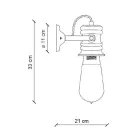 Nástěnná lampa ze železa a průmyslové ručně vyráběné keramiky - Urban Viadurini