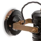 Nástěnná lampa ze železa a průmyslové ručně vyráběné keramiky - Urban Viadurini