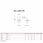 Nástěnné svítidlo La Traviata měď, sklo, staromosaz Viadurini